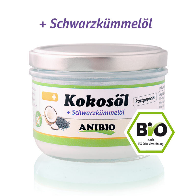 ANIBIO Kokosöl + Schwarzkümmelöl 200 ml